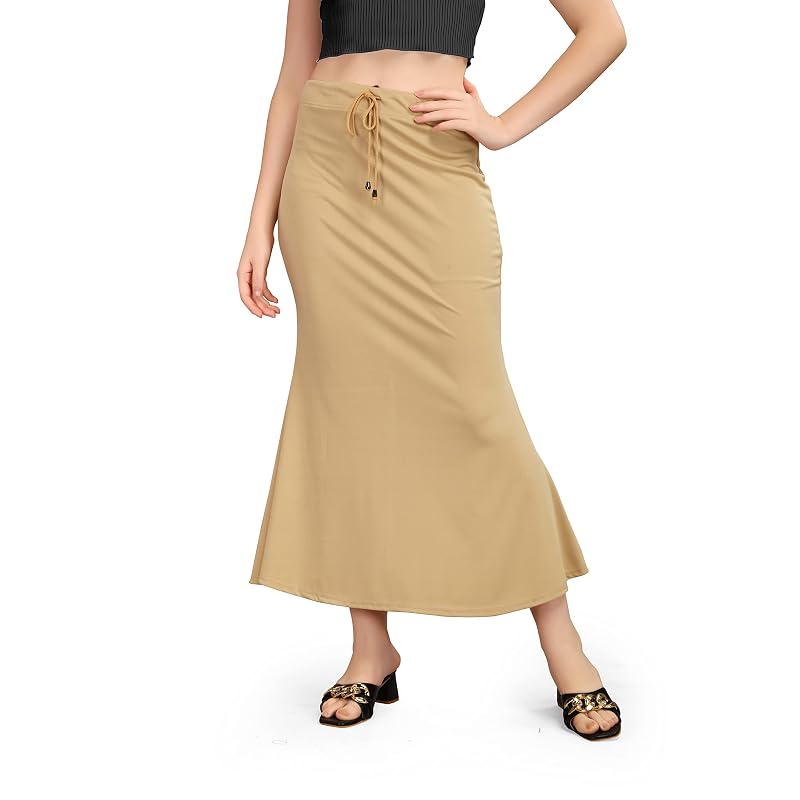 Kipzy Lycra Saree Shapewear, Long Skirt for Women for Beach, Night Out, Regular, Office, Party (, )