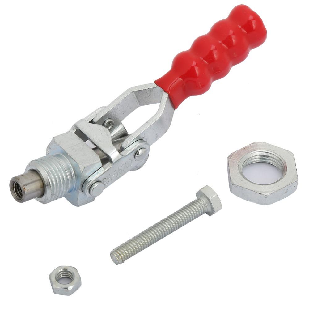 Silver Toggle Clamp Galvanized Iron Adjustable Toggle Clamp Durable Push Pull Clamp  Workshop Use