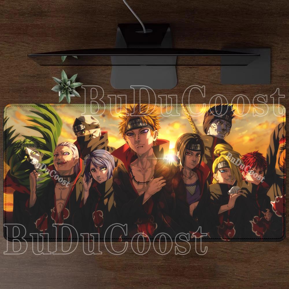 HD Printing Aakatsuki Naruto Mouse Pad Gaming Office Accessories Computer Keyboard Anime Non-slip Desk Mat Overlock XXL Mousepad