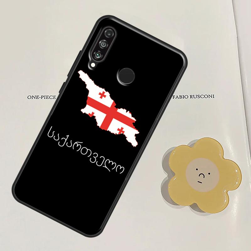 Georgia Flag For Huawei Nova Y91 Y60 Y70 Y90 Y61 3i 7i 8i 11i Nova 11 9 10 SE P20 P40 Lite P30 Pro Case