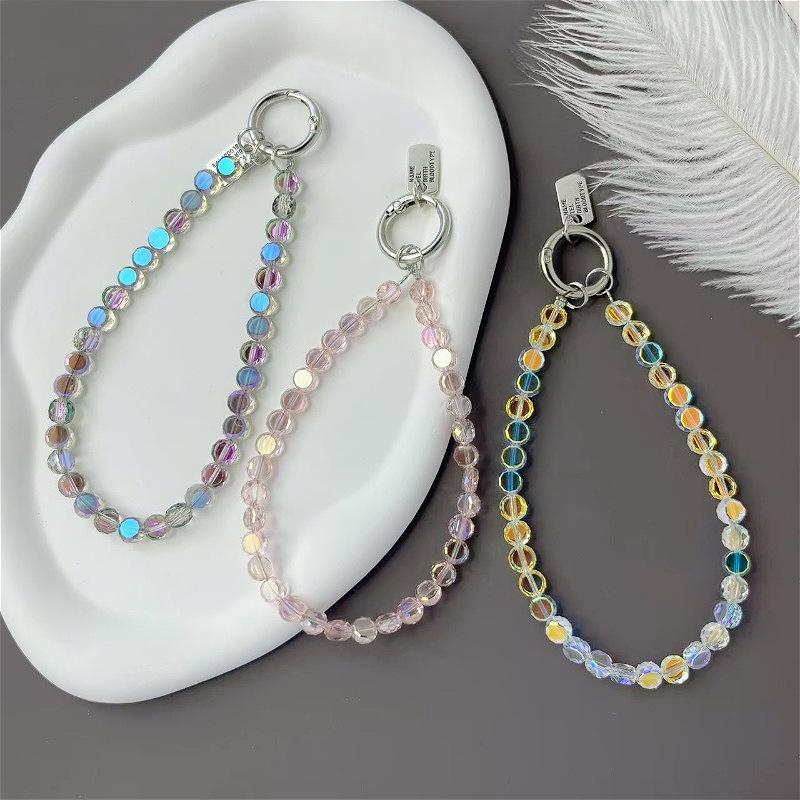 Electroplated Crystal Beaded Phone Lanyard - Luxury Versatile Case & Keychain Pendant Accessory