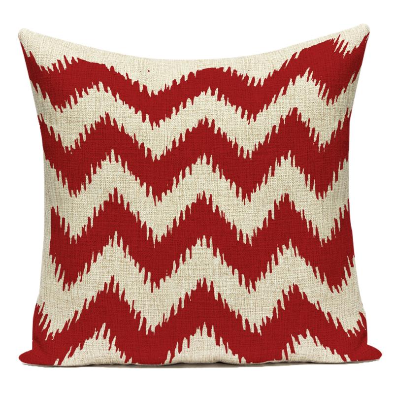 Decorative Pillows Simple Colorful Wave Stripe Geometry Polyester Pillows Cushion Covers Pillow Cover Sofa Home Decor