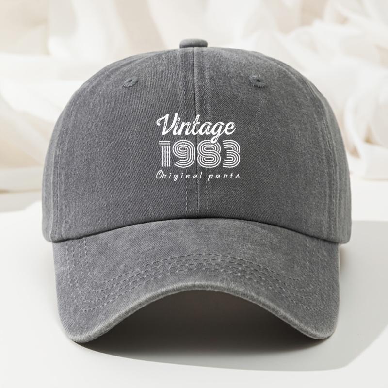 1983 Printed Baseball Cap High Quality Retro Washed Cap Soft Fashion Versatile Sports Baseball Cap Peaked Cap
