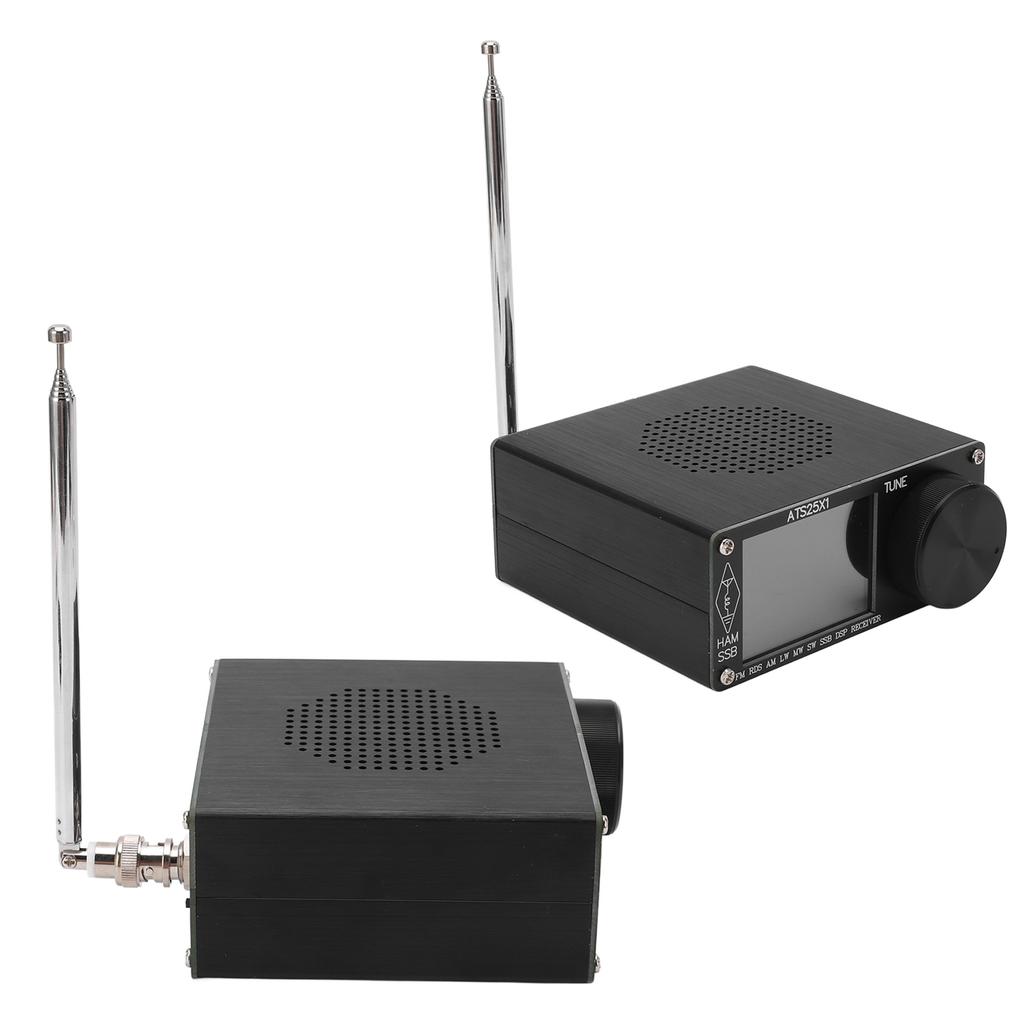 Vollband-Radioempfänger Gehäuse aus Aluminiumlegierung Tragbarer Radioempfänger mit 2,4-Zoll-Farb