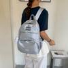 Mochila Escolar Fofa de PU com Bolso Frontal com Zíper Mochila Leve para Meninas Adolescentes Casual Diária para Viagem