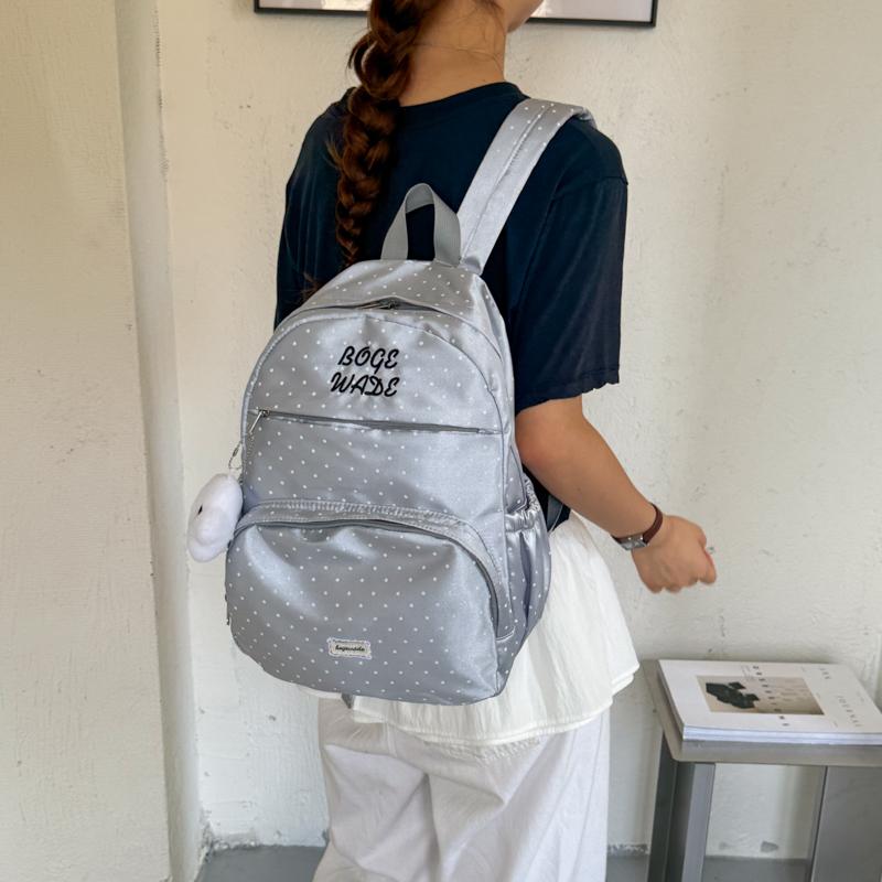 Mochila Escolar Fofa de PU com Bolso Frontal com Zíper Mochila Leve para Meninas Adolescentes Casual Diária para Viagem
