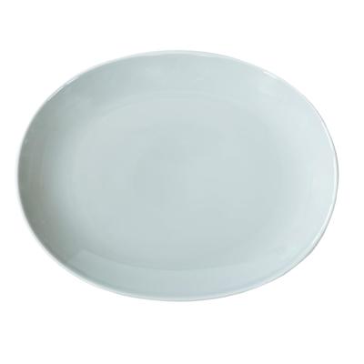Saikai Pottery Hasami Ware Common Plate Oval Gray Diameter 27cm Microwave and Dishwasher Safe Made In Japan 13219 Approx.