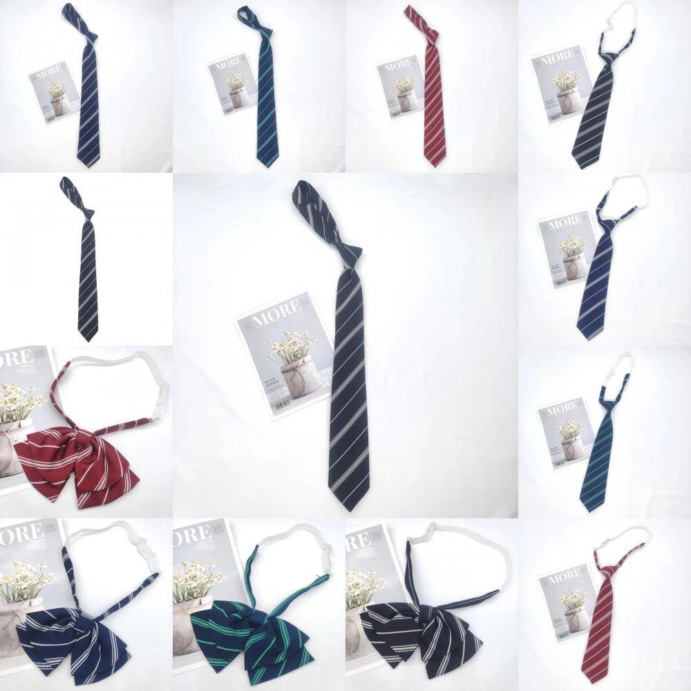 Jk Style Children Striped Tie With Cotton Material For School Uniforms