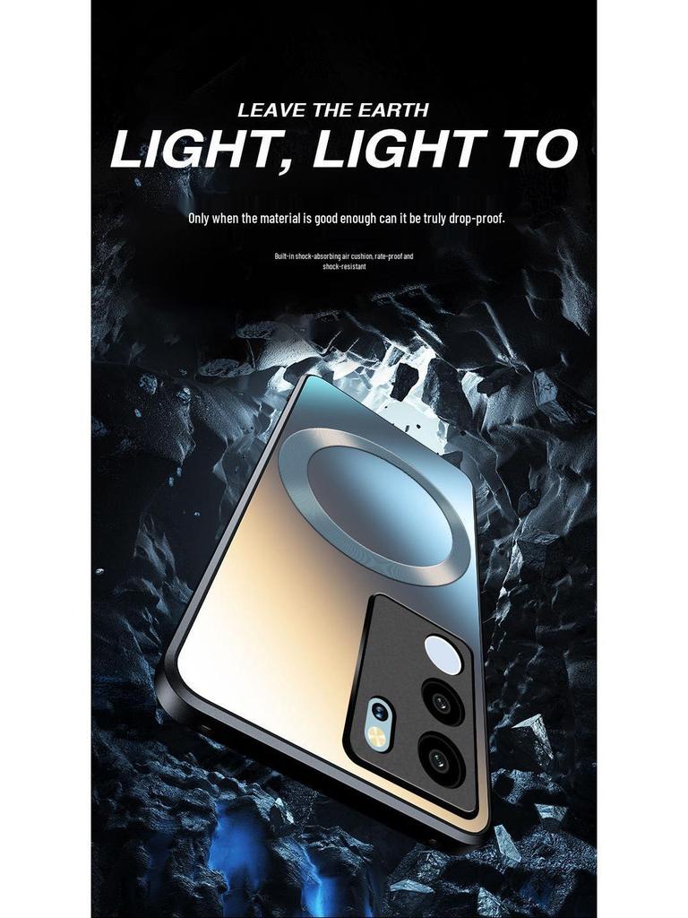 Vivo S17 Pro Magnetic Frosted Protective Phone Case - Advanced Full Coverage Anti-Fall Hard Shell 5G.