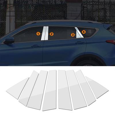For Jetour X70 X70plus 2018 2023 Car Exterior Part Modify Window B C Pillar Sequin Decorate Trim Stainless Steel