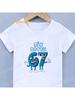 Kids Retro Cartoon SIX SEVEN 67 Graphic TShirt Soft Cotton Cute Wear for Boys  Girlsdf0139
