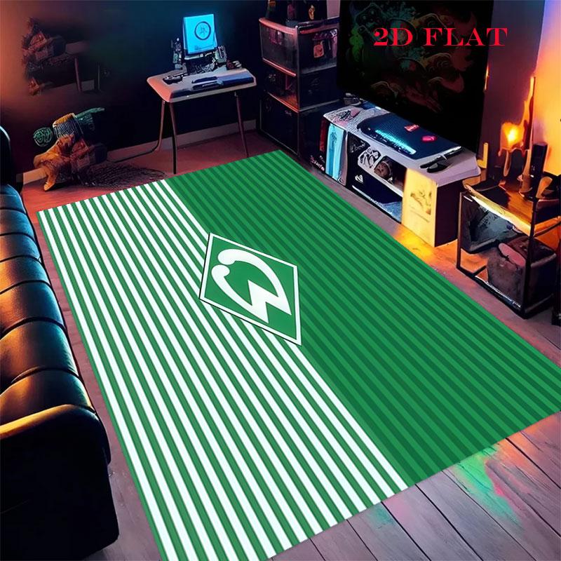 Tappeto SV Werder Bremen per Soggiorno Camera da Letto Casa Decorazione Divano, Tappetino Antiscivolo per Giochi Bambini