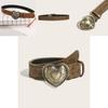 Ceinture en Cuir pour Homme avec Boucle en Alliage et Rivets Vintage Parfaite pour un Style Streetwear Décontracté