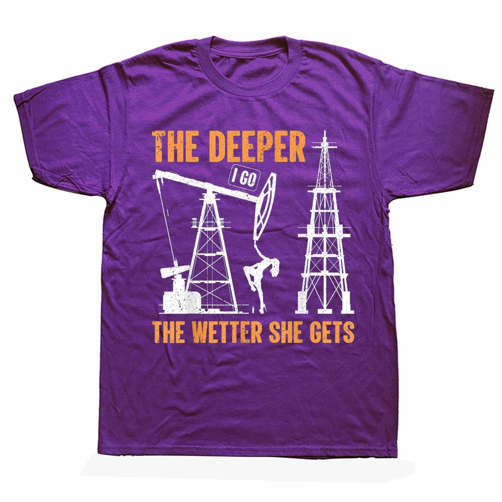 Novinka Ropná plošina Vrtání Životní styl Pracovník ropného pole Trička Streetwear Krátký rukáv Narozeninové dárky Letní styl Tričko Unisex