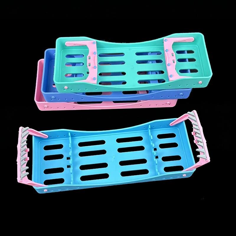 Dental Plastic Placing Box Cassette 5/10 Slots Instrument Tools Holders Plate Rack Disinfection Tray