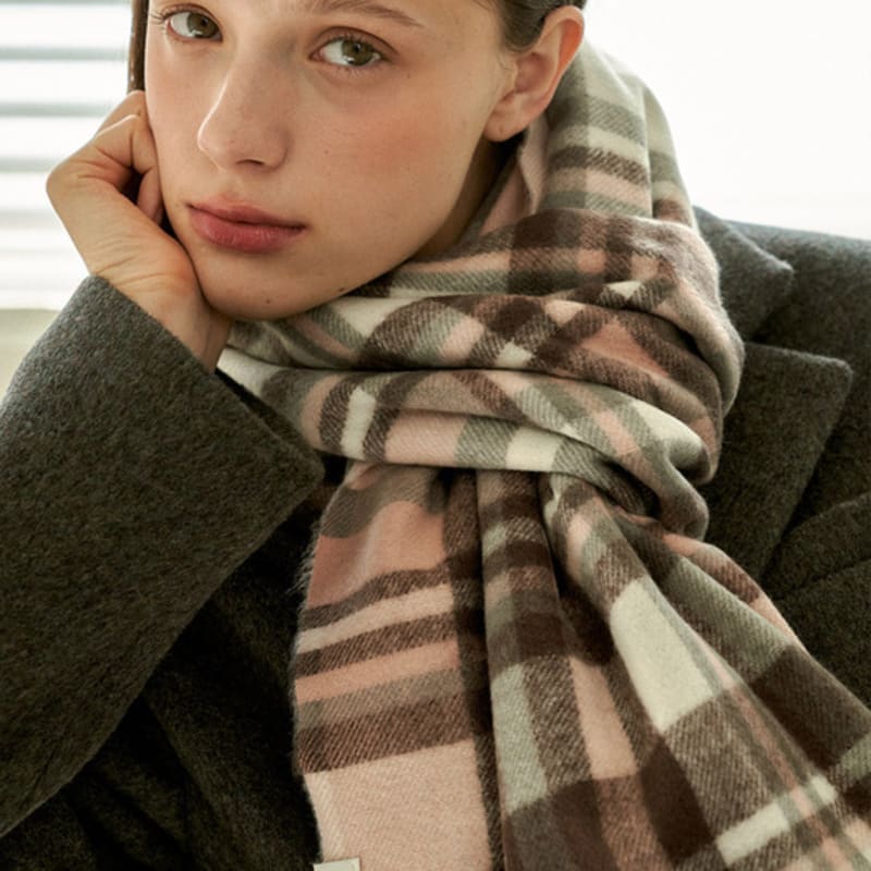 

VASCARA Rosy Check Muffler (2colors) Coral Blue