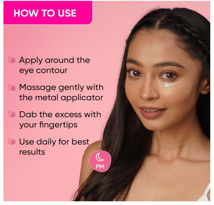 Dot & Key Pomegranate Retinol + Caffeine Eye Cream,  Smoothens Fine Line & Wrinkles Improves Skin Elacticity & Firmness, 20ml