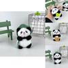 Cute And Cuddly Plush Panda Hanging Ornament Adorable Keychain Soft Animal Toy For All Ages
