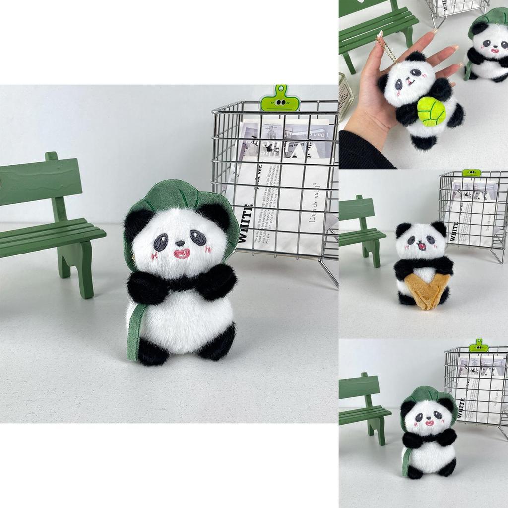 Cute And Cuddly Plush Panda Hanging Ornament Adorable Keychain Soft Animal Toy For All Ages