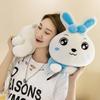 Adorable Rabbit Plush Long Pillow Soft Toy Ideal Gift For Girls In Pink And Blue Colors