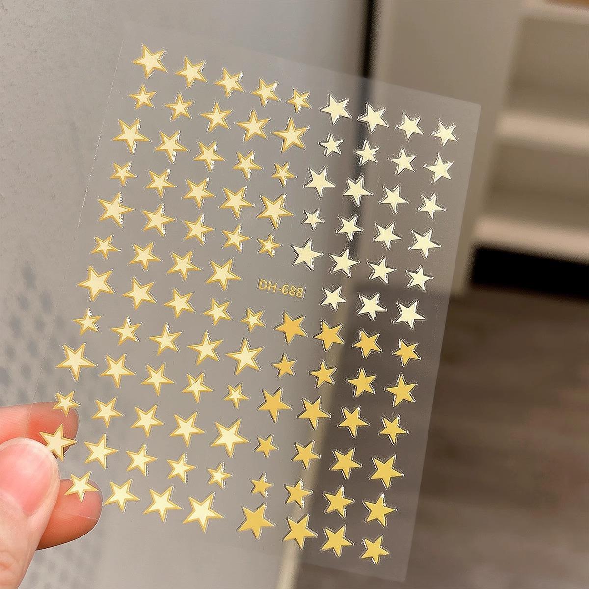 

1Pc Color Matching Five-pointed Star Nail Stickers,