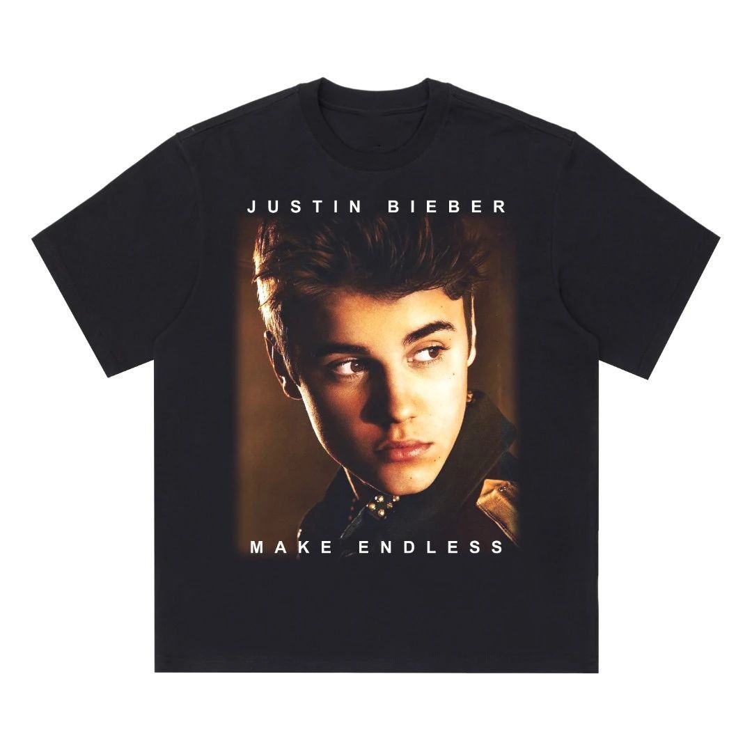 

American Retro Heavyweight T-shirt Washed Summer High Street Bieber Pure Cotton, Versatile and Loose, for Both Men and Women M