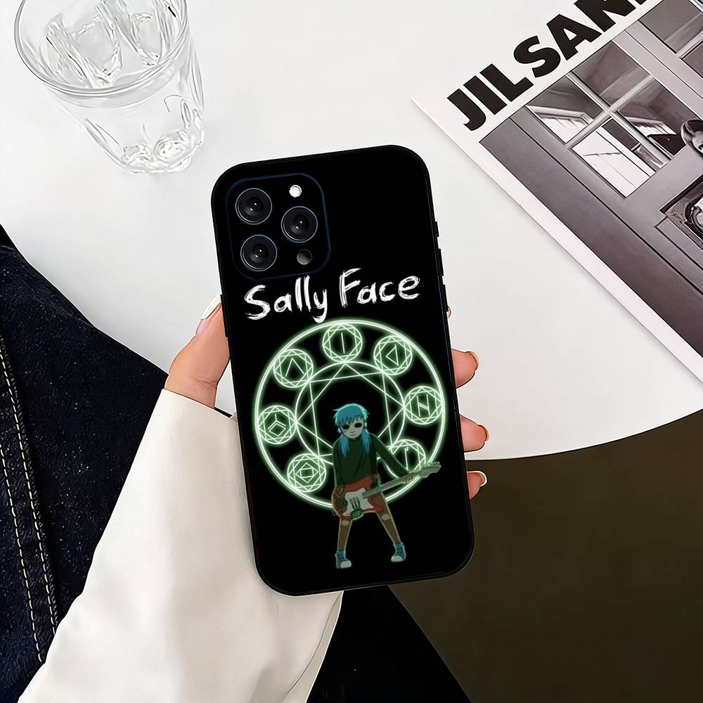 

Sally Face Sal Fisher Gothic Horror Phone Case For iPhone 17,16,15,14,13,12,11 Plus,Pro Max,XS,Soft Silicone Black Cover iPhone16plus