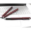 Black Gel Ink Rollerball Pens 1.0mm Gel Pens 2-in-1 stylus Pens 1.0mm Medium Point Pen for Office, Black gel ink(18 Pack-Dark red)