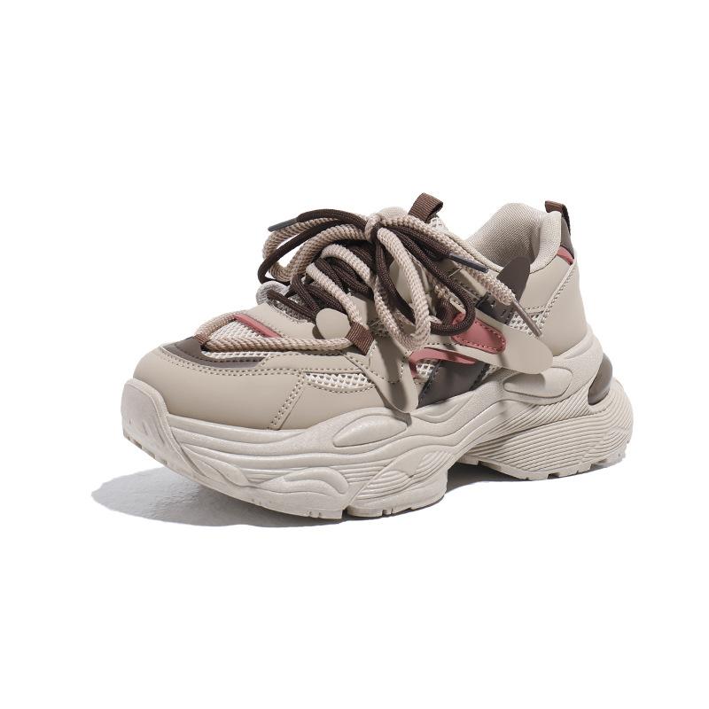 Step on shit dad shoes women 2025 new winter casual thick-soled non-slip sports shoes versatile height-enhancing little white shoes