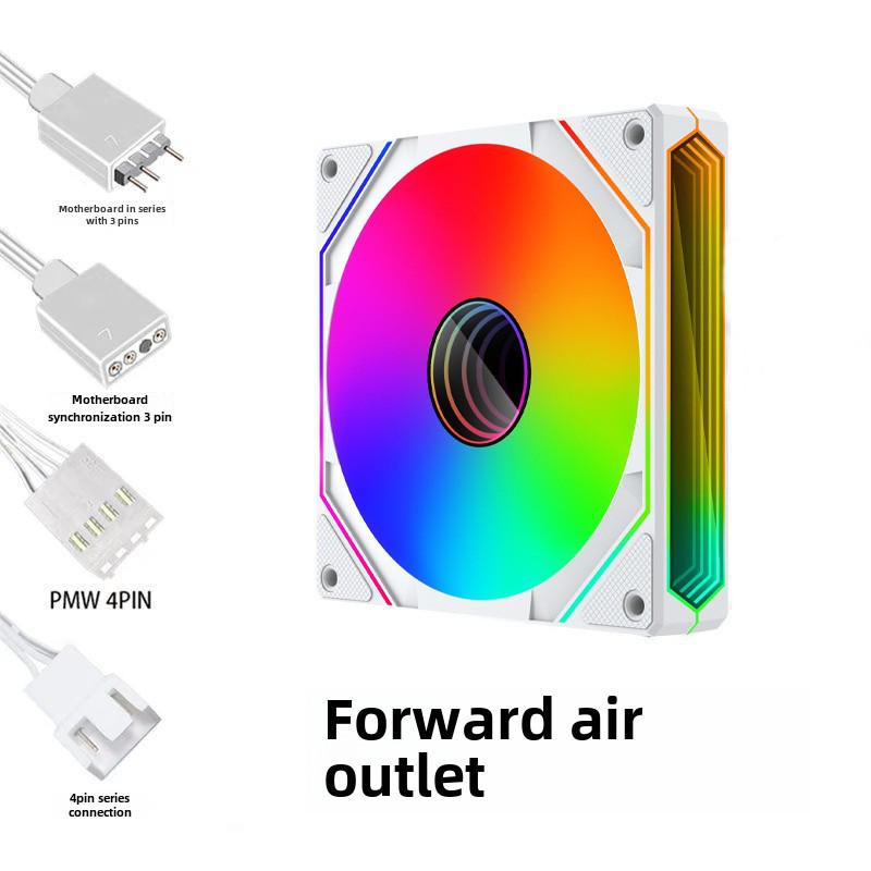 12cm RGB LED Ultra-Quiet Desktop Computer Chassis Cooling Fan