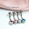 Titanium Alloy G23 Belly Button Ring - European & American Style Navel Piercing Jewelry