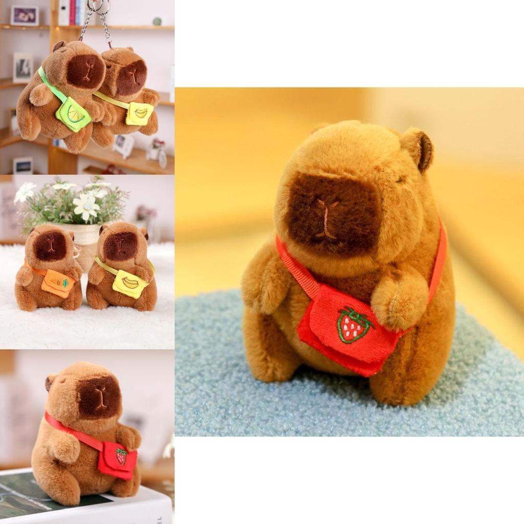Capybara Plush Bag Hangtag With Pp Cotton Filling For Kids Playroom Decor