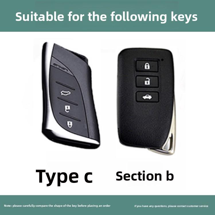 DJSZ3 Zinc alloy Leather Car Remote Key Case Cover Keychain For Lexus NX GS RX IS ES GX LX RC 200 250 350 LS 450H 300H Accessories
