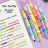 Erasable Double-Ended Fluorescent Highlighter Pen Set: Ideal for Students, Perfect for Colorful Marking and Layering Tasks