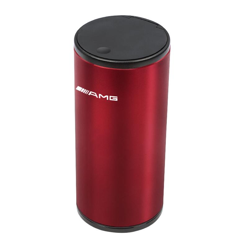 

Car Laser Stickers Alloy Trash Cans Car Storage Accessories For Mercedes Benz AMG A B C E G CLA GLA W211 W214 W205 W203 W204W206