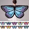 Halloween Cape Realistic Looking Vibrant Color Breathable Ultra-Light Easy-wearing Dress Up Chiffon Halloween Butterfly Wings Toddler Cosplay Costume