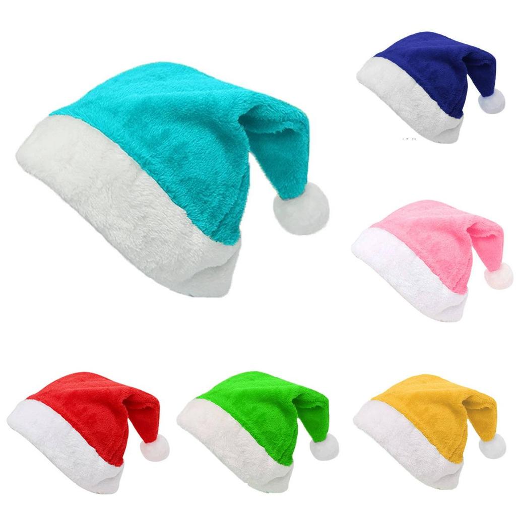 Hats Santa Comfortable With Plush Ball Design Suitable For Decoration Christmas