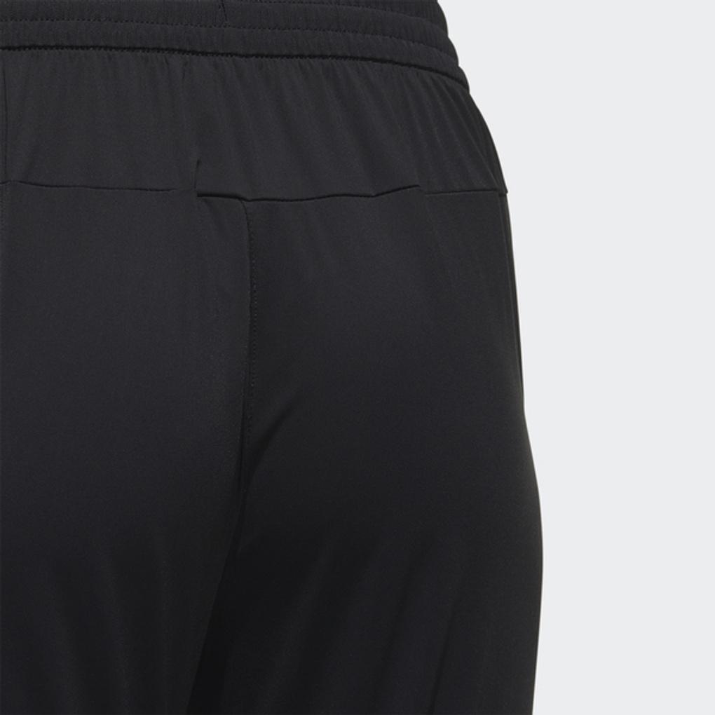 Adidas Спортивные длинные брюки с однотонным логотипом, быстросохнущие, эластичные, женские, черные FM7545