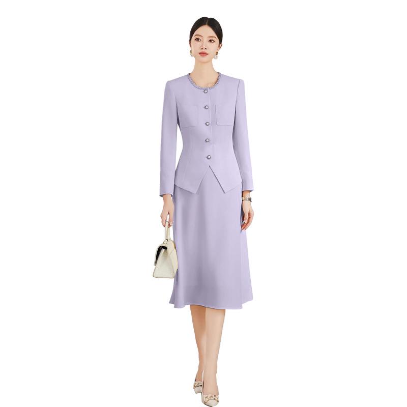 Aishangchen Romantic Heiress Purple Two-Piece Suit - Early Autumn Korean Style