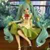 Cute Hatsune Miku Four-leaf Beautiful Girls Figures Clover Flower Fairy Maiden Models Decorative Ornaments Birthday Gift Articulated Poseable Detailed