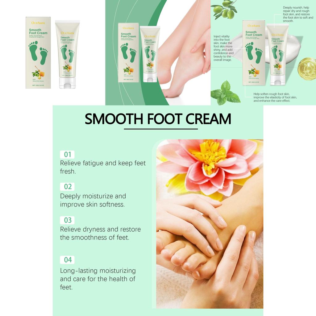 Nourishing Foot Cream For Softening Dry Cracked Feet Moisturizing Relief With Gentle Formula
