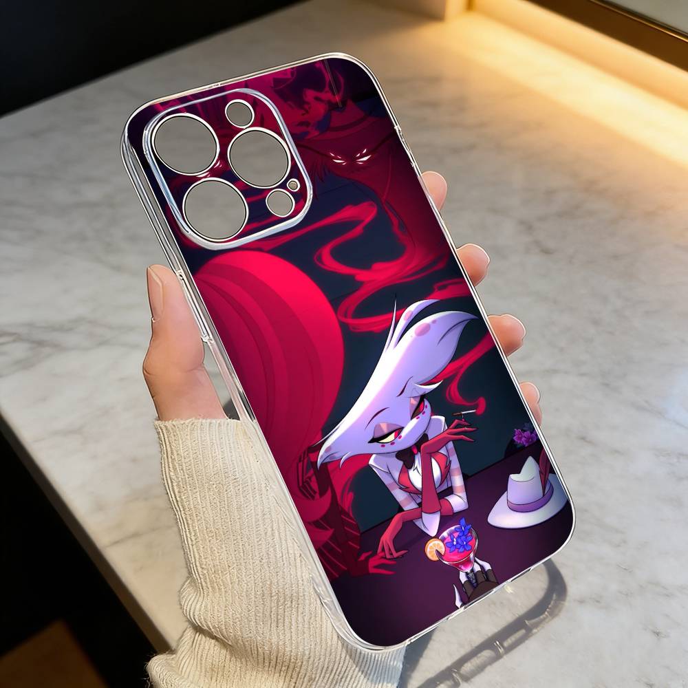 H-hazbin hotel ангел пыль Чехол для телефона Прозрачный Силиконовый Мягкий Для iPhone 17 16 15 14 13 12 11 Mini Pro Max Plus iPhone13PRO