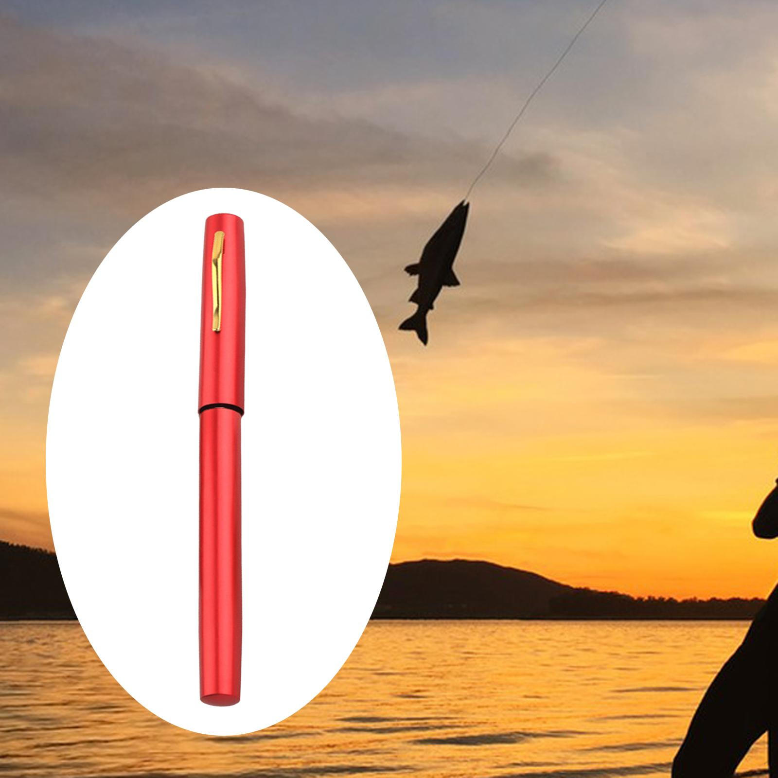 

Compact Fishing Rod, Telescopic Aluminum Alloy Gear, Travel Pole for Freshwater And червоний