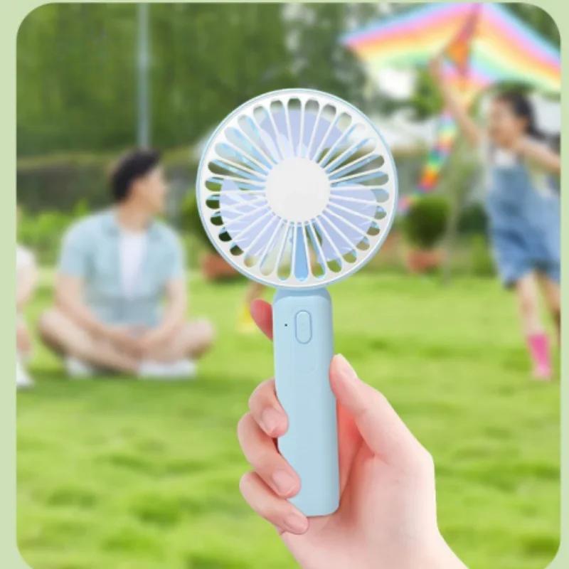 1pc USB Hand-held Small Electric Fan Summer Cool Fan Student Portable Small Electric Fan