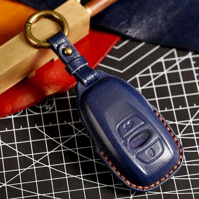Etui na kluczyk samochodowy z prawdziwej skóry dla Subaru Forester Outback XV Legacy BRZ Premium Etui Uchwyt Męskie