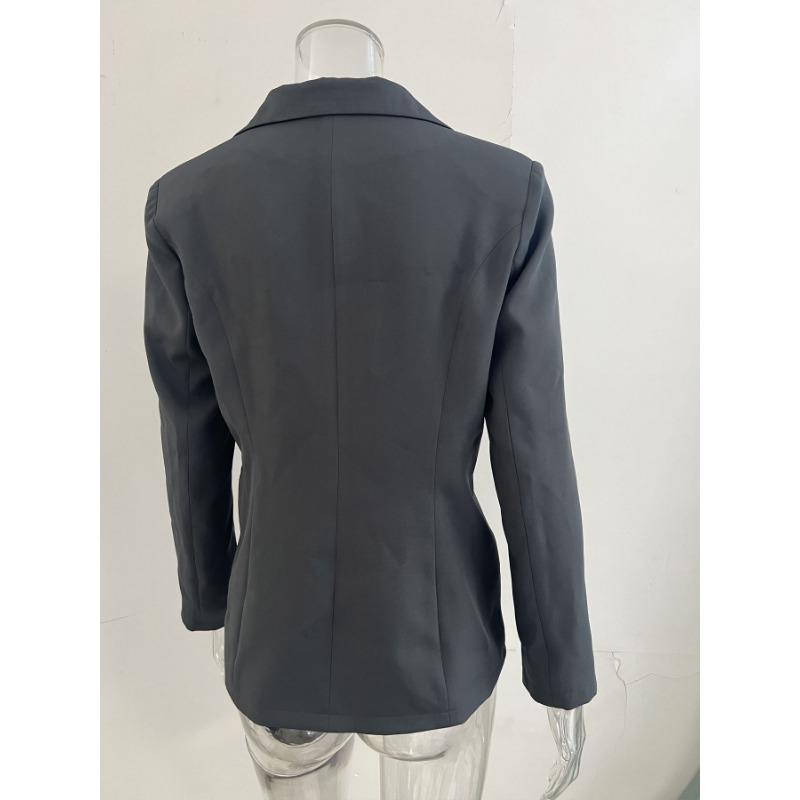 Women S Solid Color Casual Long Sleeve Blazer Coat