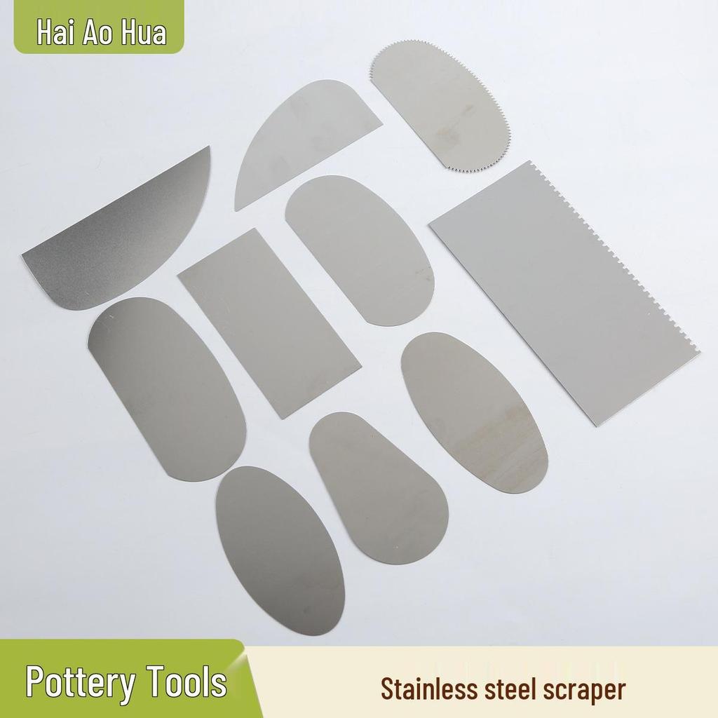 10 Stainless Steel Clay Sculpting Knives & Art Tools Set for Polymer Clay & Painting