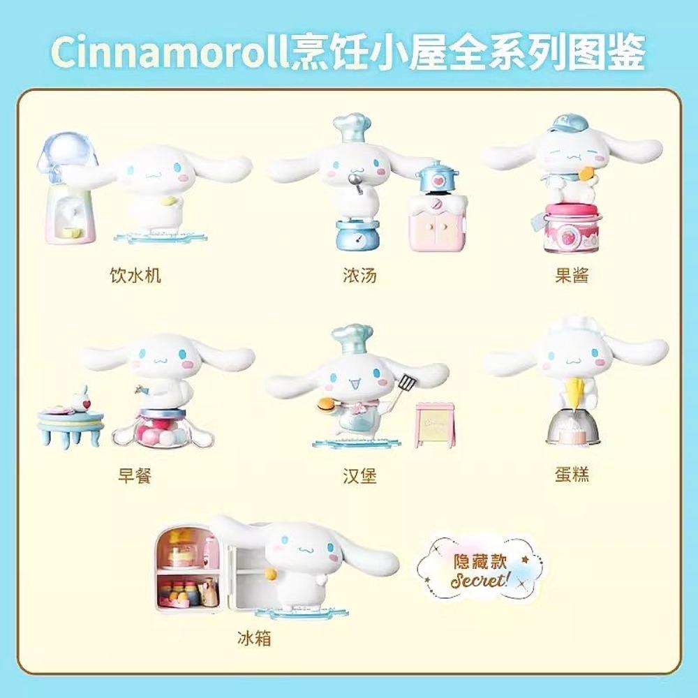 Genuine MINISO SanrioBlind Box Cinnamoroll Cooking Hut Series TidePlay Ornaments Model KawaiiAnime Doll Decoration ChildToy Gift