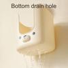 Storage Box with Vacuum Suction Cup Wet Tissue Holder Hygienic Wipe Holder Cute Bear Shape Kitchen Bathroom Organizer