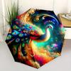 1pc Peacock in a Vibrant Dreamlike Landscape Pattern Automatic Umbrella is Fashionable and Good-Looking,  Suitable for Travel and Daily UseN072